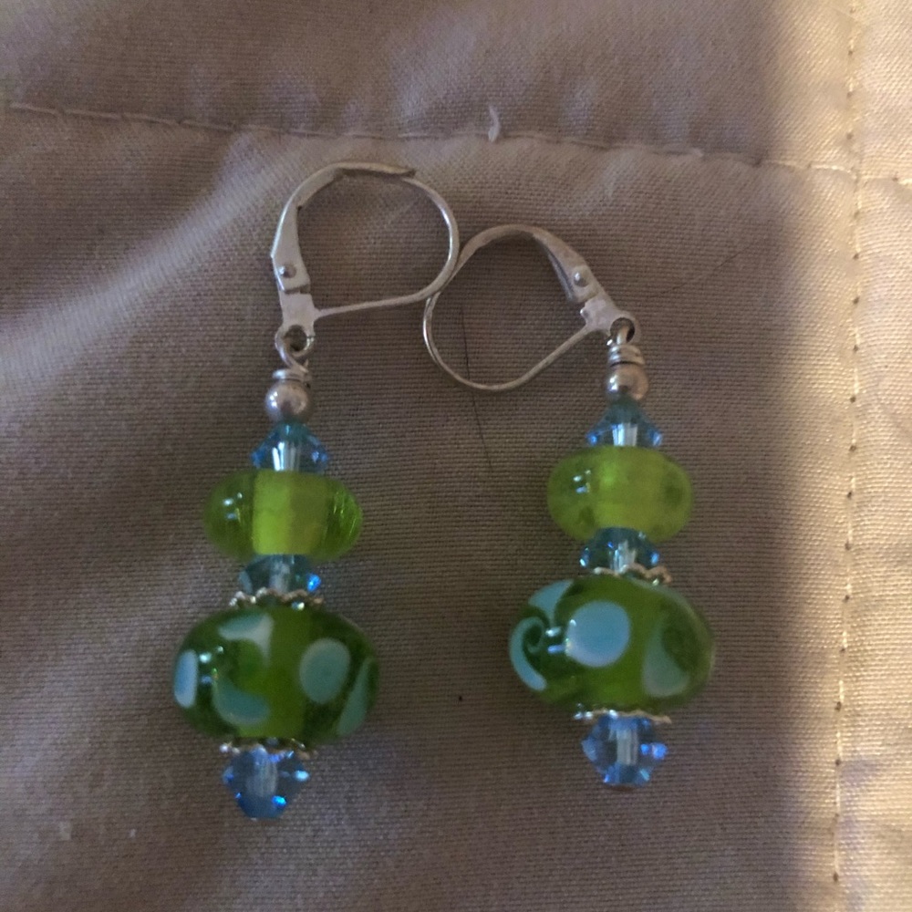 Glass earrings